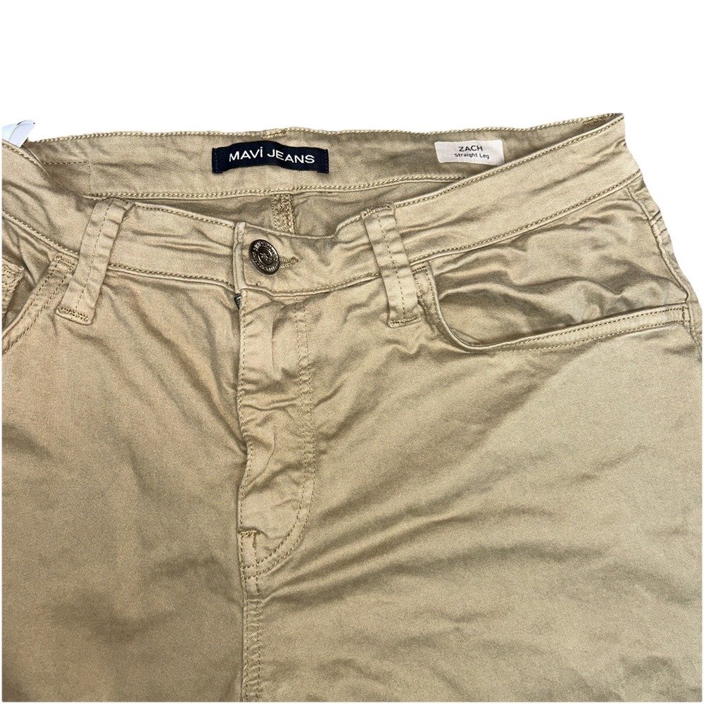 Mavi Zach‎ Straight Leg Pants Men 34x32 Stretch Khaki Tan, Preppy 453